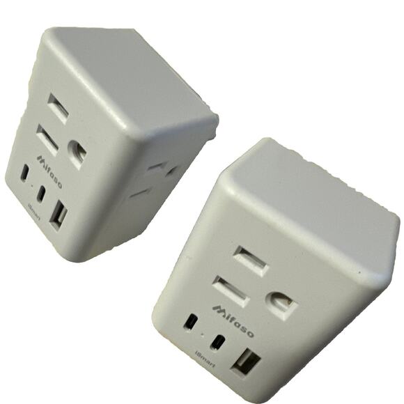 2 - Mifaso iSmart Euro Intl Travel Adapter 6-IN-1 Outlet Extender USB NEW - Picture 1 of 5